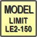 Piktogram - Model: Limit LE2-150